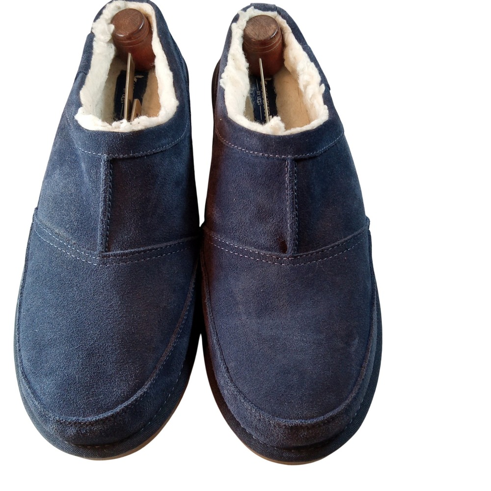 Koolaburra by UGG Tipton Navy Blue Suede Slippers Mens 12 Comfort Dorm Gift Ever
